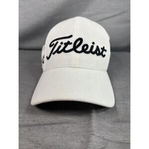 Titleist Pro V1 FootJoy Golf Hat White Size L/XL Flex Fit Performance Outdoor